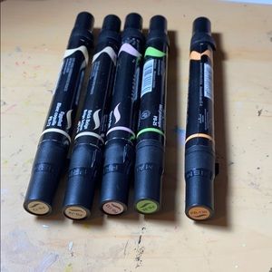 5 gently used prismacolor markers alcohol based